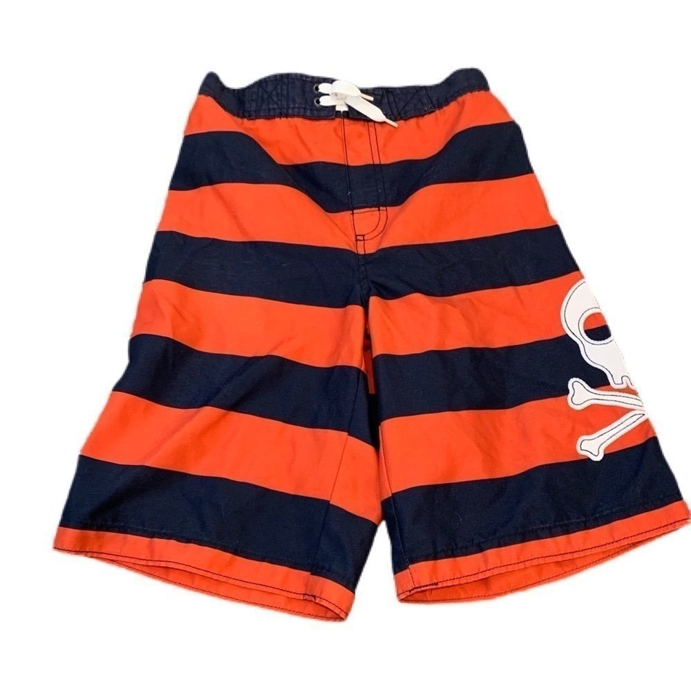 Gymboree swim shorts sz 10 lined-navy orange